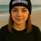 Marshin Whips Classic Black Beanie | Embroidered Off-Road Apparel