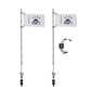 187 Platinum Chalk Line LED Whips – Pair