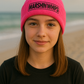 Marshin Whips Pink Embroidered Beanie | Off-Road Winter Apparel